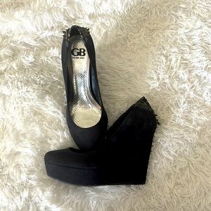 Black Gianni Bini Wedges worn once